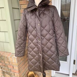 Woman’s brown winter coat